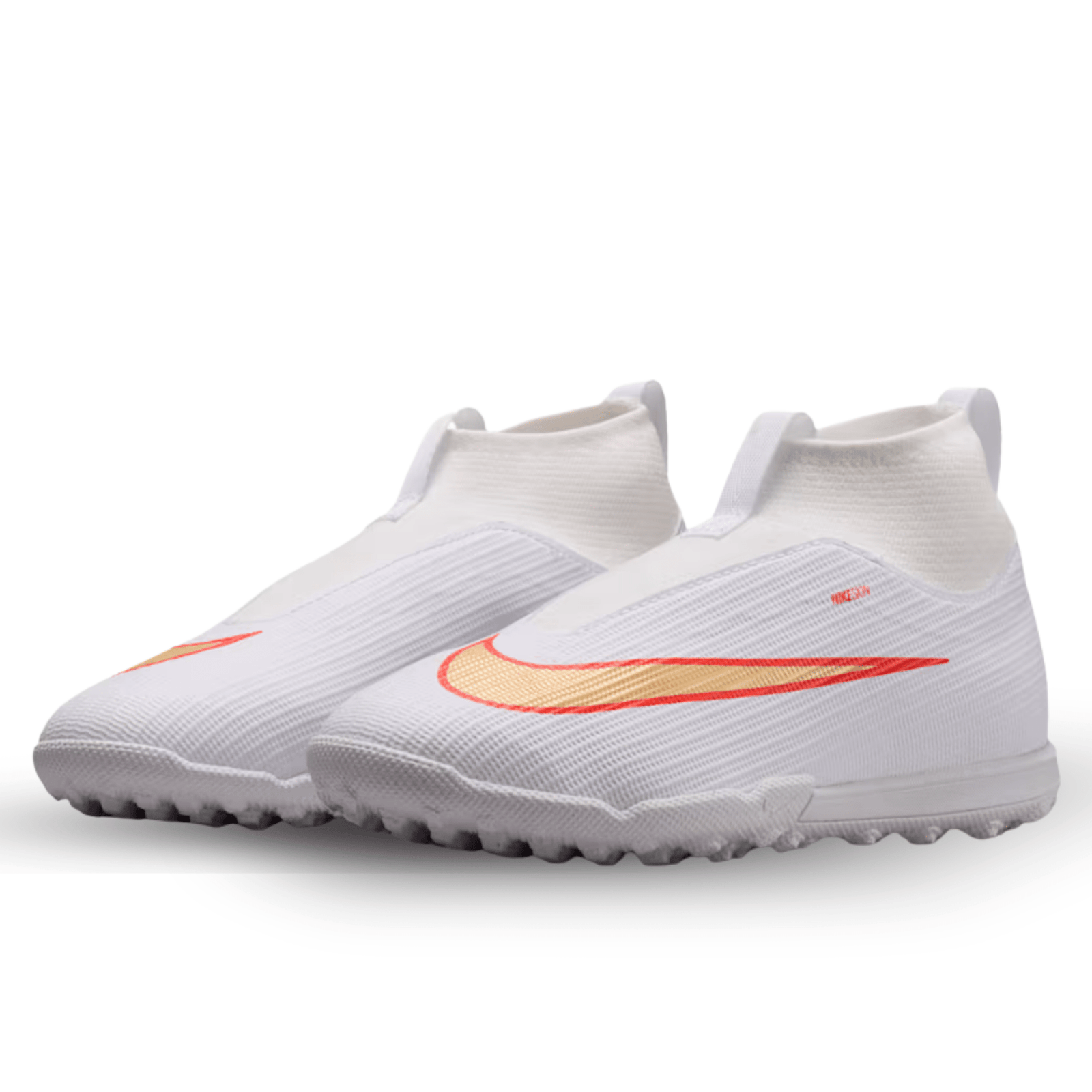Nike Jr. Superfly 11 Academy Turf Soccer Shoes (White/Blur/Bright Crimson) | SoccerWearhouse