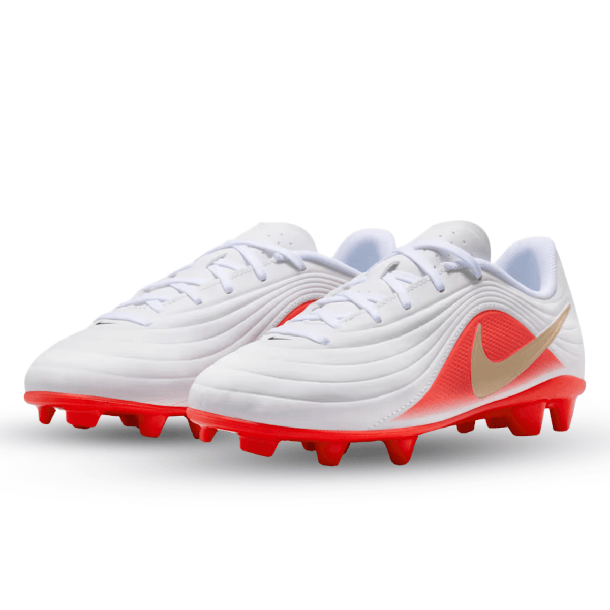 Nike Jr. Tiempo Maestro Club FG/MG Soccer Cleats (White/Blur-Bright) | SoccerWearhouse