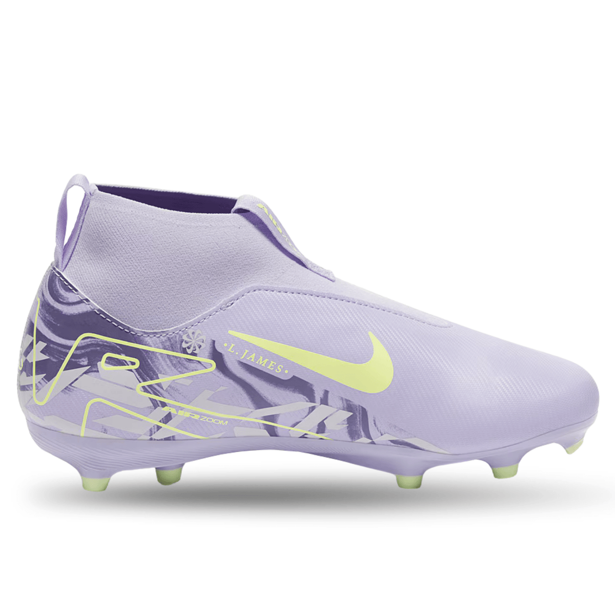 Nike Jr. United Zoom Superfly 10 Academy FG/MG Soccer Cleats (Purple Agate/Barely Volt) | SoccerWearhouse