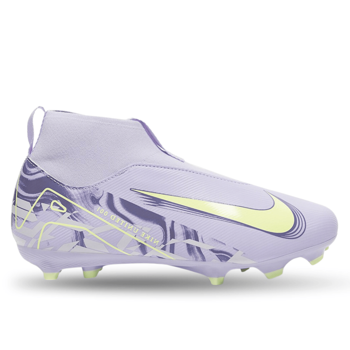 Nike Jr. United Zoom Superfly 10 Academy FG/MG Soccer Cleats (Purple Agate/Barely Volt) | SoccerWearhouse