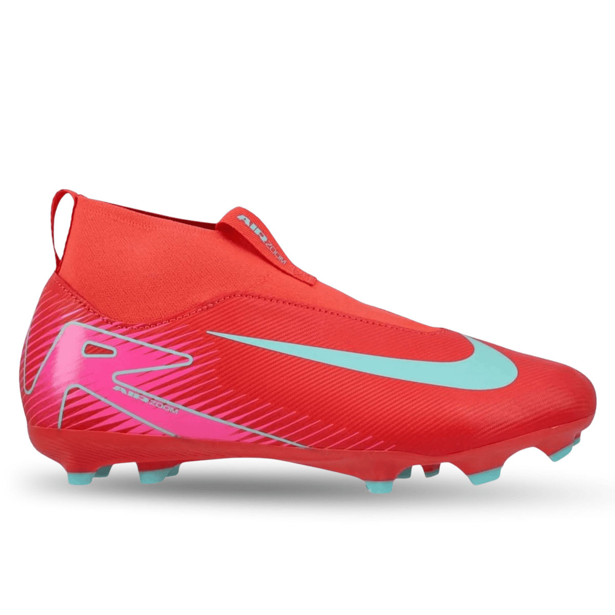 Nike Jr. Zoom Superfly 10 Academy FG/MG Soccer Cleats (Ember Glow/Aurora Green) | SoccerWearhouse