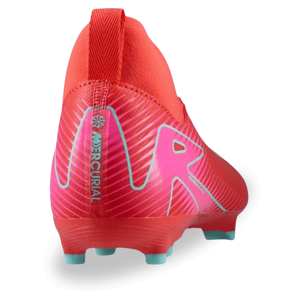 Nike Jr. Zoom Superfly 10 Academy FG/MG Soccer Cleats (Ember Glow/Aurora Green) | SoccerWearhouse