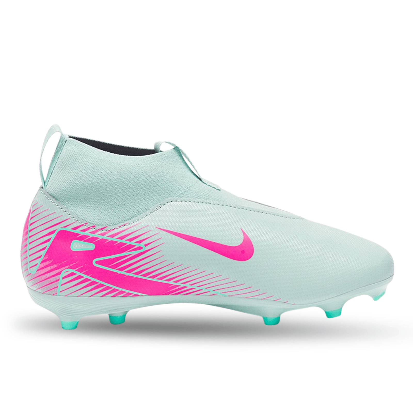 Nike Jr Zoom Superfly 10 Academy FG/MG Soccer Cleats (Ocean Cube/Pink Blast) | SoccerWearhouse