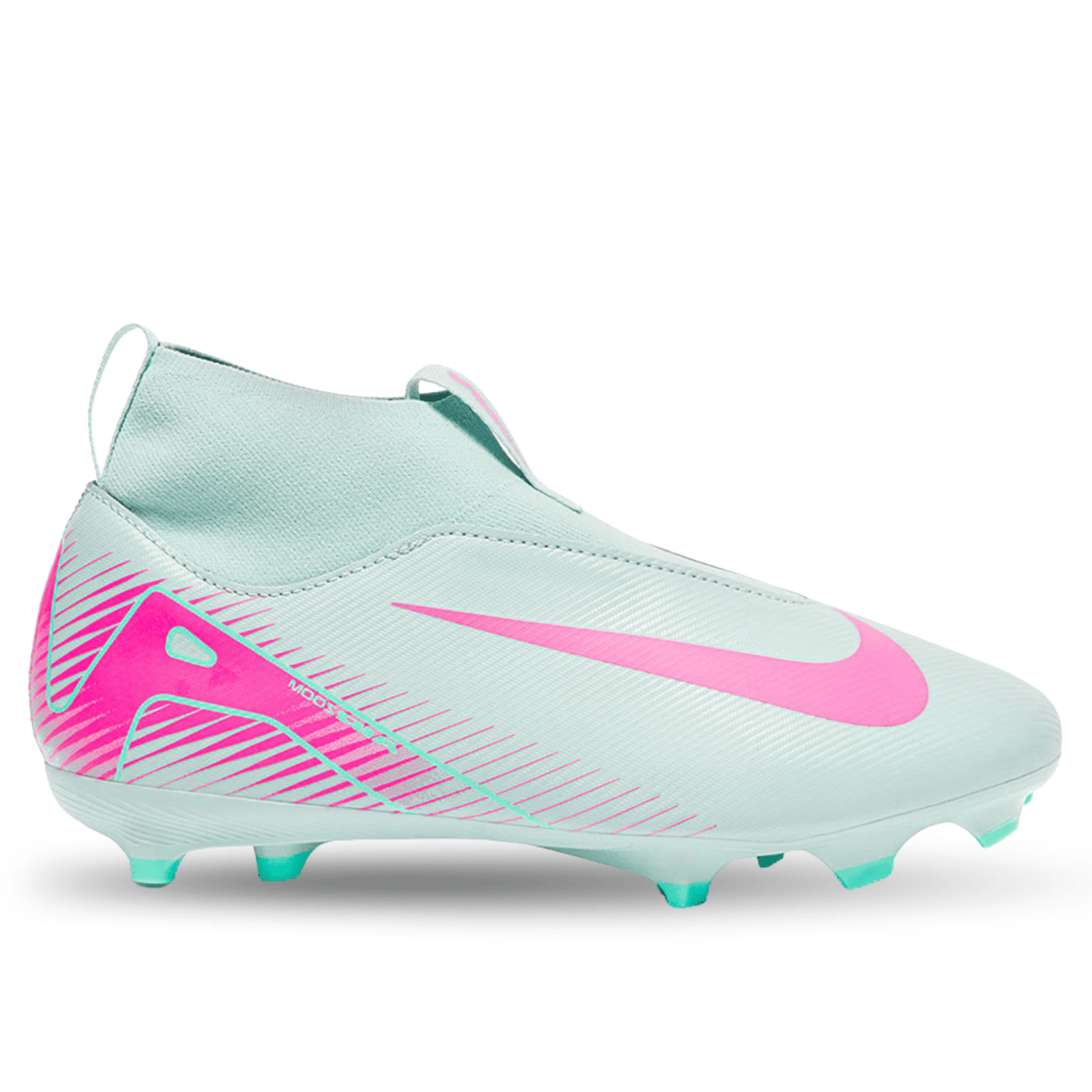 Nike Jr Zoom Superfly 10 Academy FG/MG Soccer Cleats (Ocean Cube/Pink Blast) | SoccerWearhouse