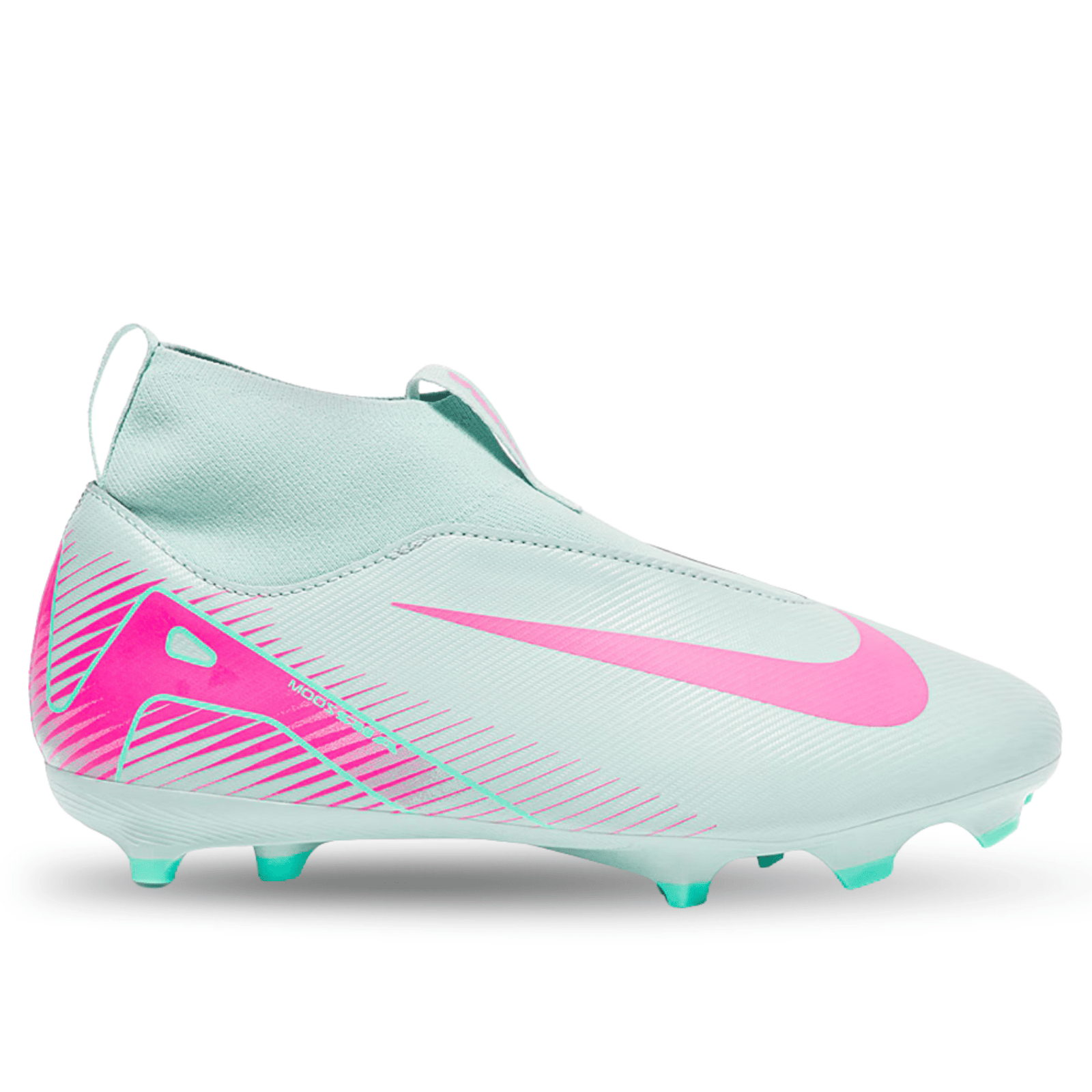 Nike Jr Zoom Superfly 10 Academy FG/MG Soccer Cleats (Ocean Cube/Pink Blast) | SoccerWearhouse