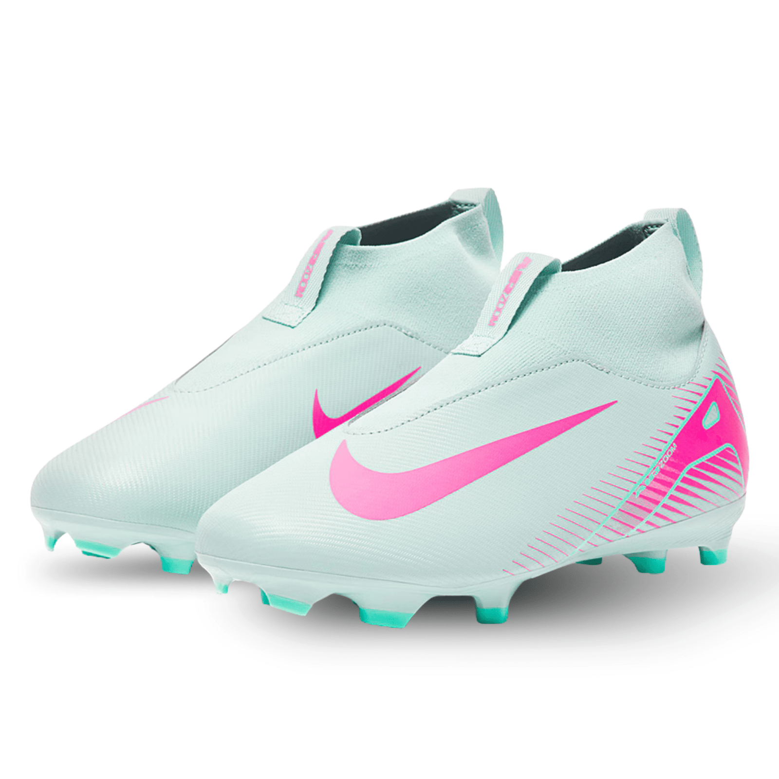 Nike Jr Zoom Superfly 10 Academy FG/MG Soccer Cleats (Ocean Cube/Pink Blast) | SoccerWearhouse