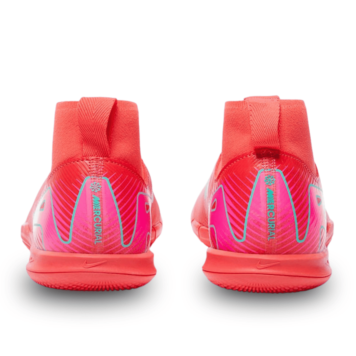 Nike Jr. Zoom Superfly 10 Academy Indoor Soccer Shoes (Ember Glow/Aurora Green) | SoccerWearhouse