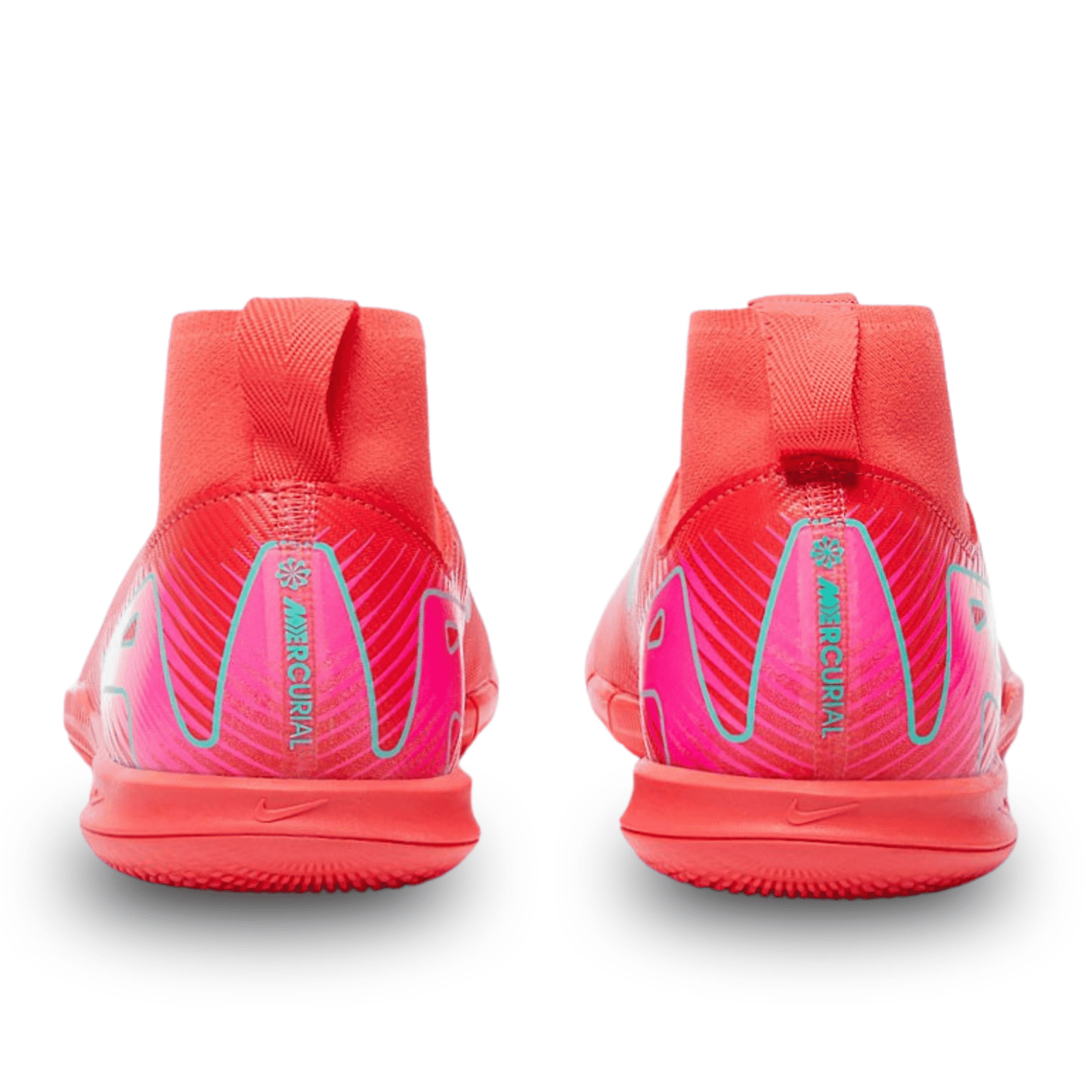 Nike Jr. Zoom Superfly 10 Academy Indoor Soccer Shoes (Ember Glow/Aurora Green) | SoccerWearhouse