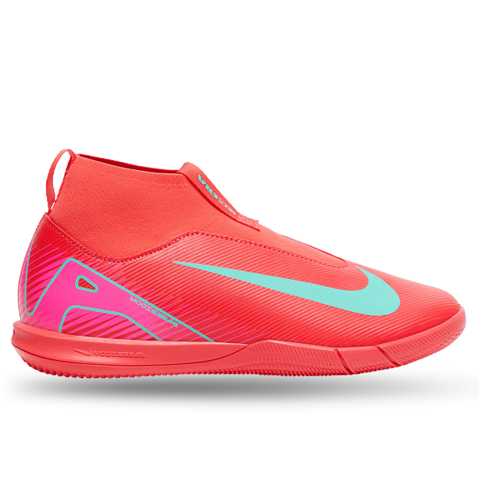 Nike Jr. Zoom Superfly 10 Academy Indoor Soccer Shoes (Ember Glow/Aurora Green) | SoccerWearhouse