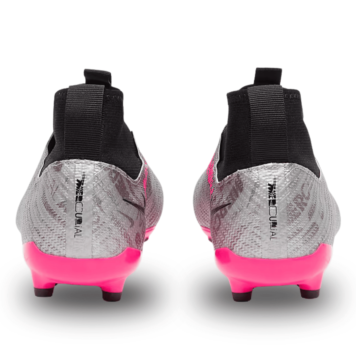 Nike Jr. Zoom Superfly 9 Pro XXV Firm Ground Soccer Cleats (Metallic Silver/Hyper Pink) | SoccerWearhouse