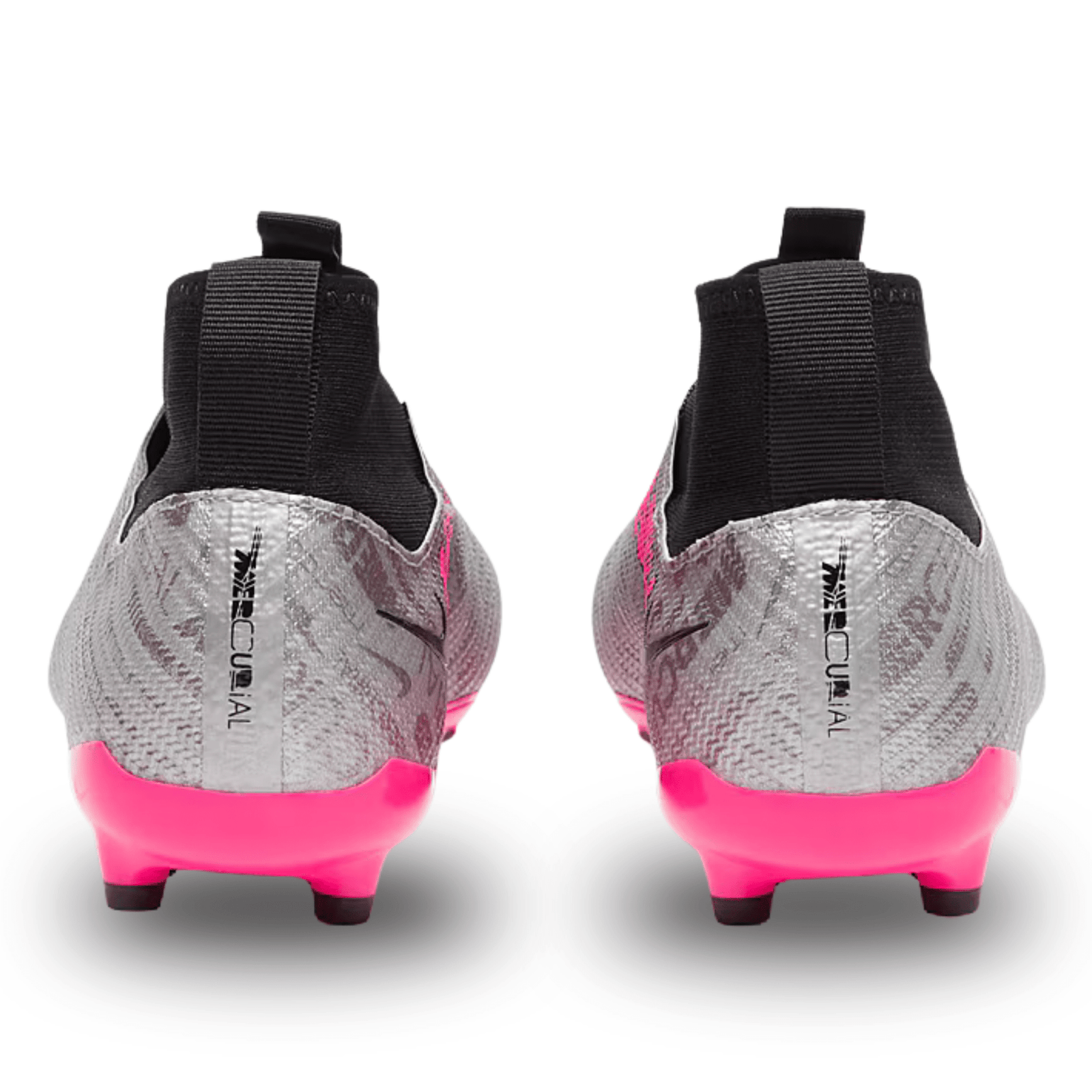Nike Jr. Zoom Superfly 9 Pro XXV Firm Ground Soccer Cleats (Metallic Silver/Hyper Pink) | SoccerWearhouse
