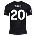 Nike Kudus Tottenham Hotspur Authentic Away Jersey 25/26 w/ EPL Patch (Black/Iron)