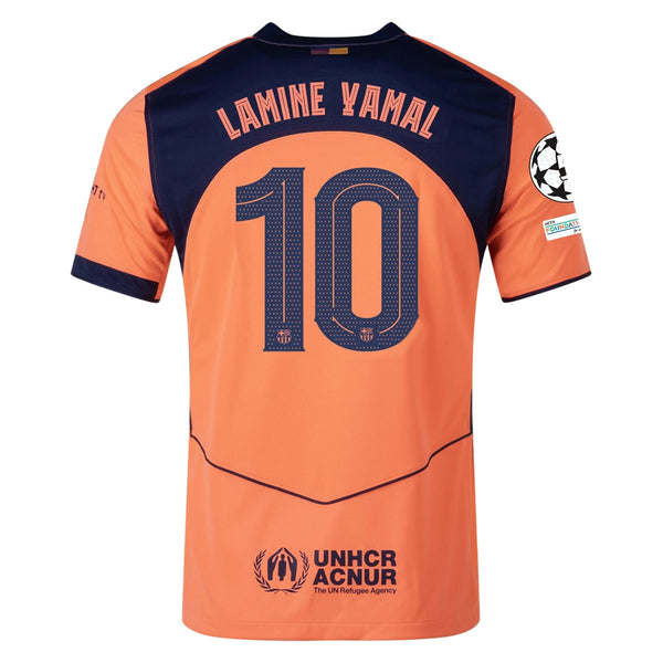 Nike Lamine Yamal Men's FC Barcelona T90 Third Jersey 25/26 w/ Champio