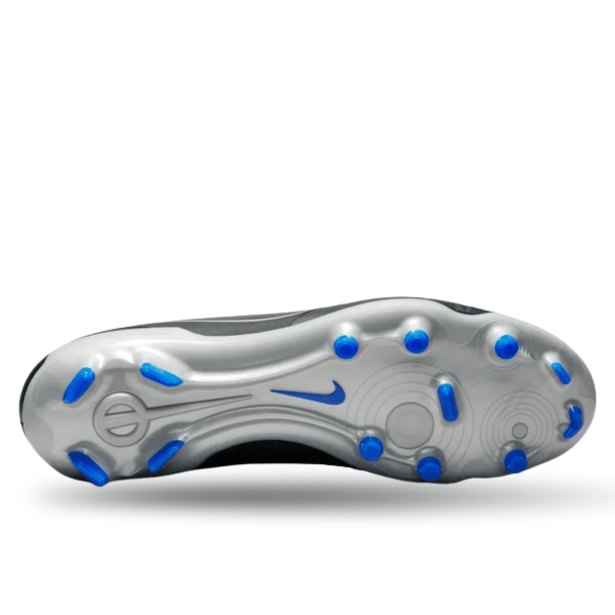 Nike Legend 10 Academy FG/MG Soccer Cleats (Black/Chrome - Hyper Royal) | SoccerWearhouse