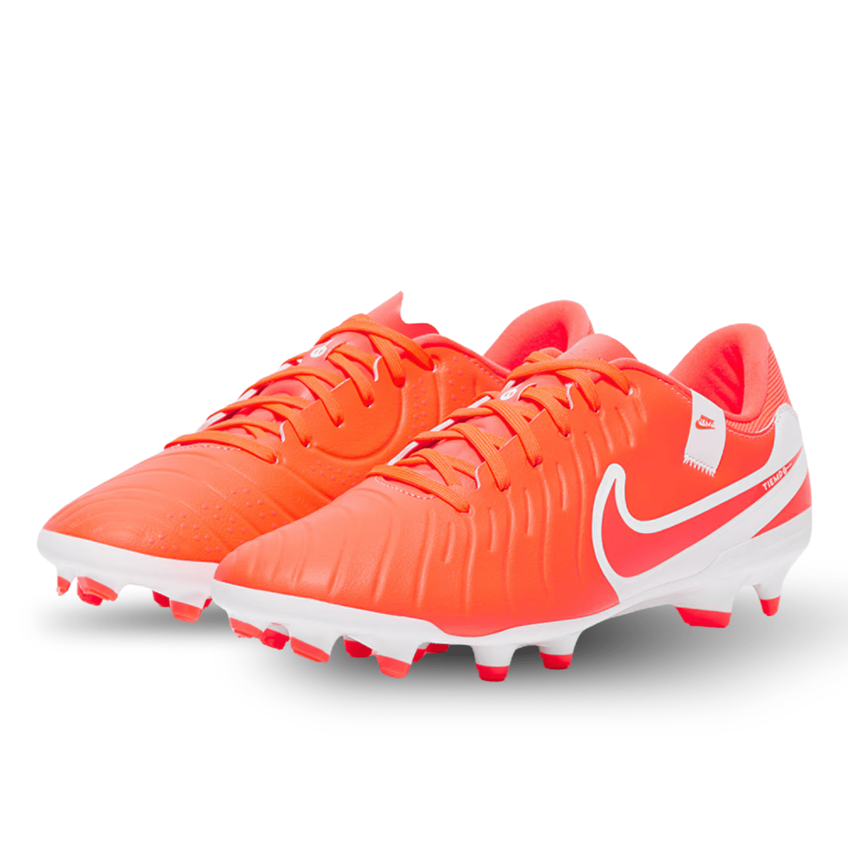Nike Legend 10 Academy FG/MG Soccer Cleats (Hot Lava/White) | SoccerWearhouse