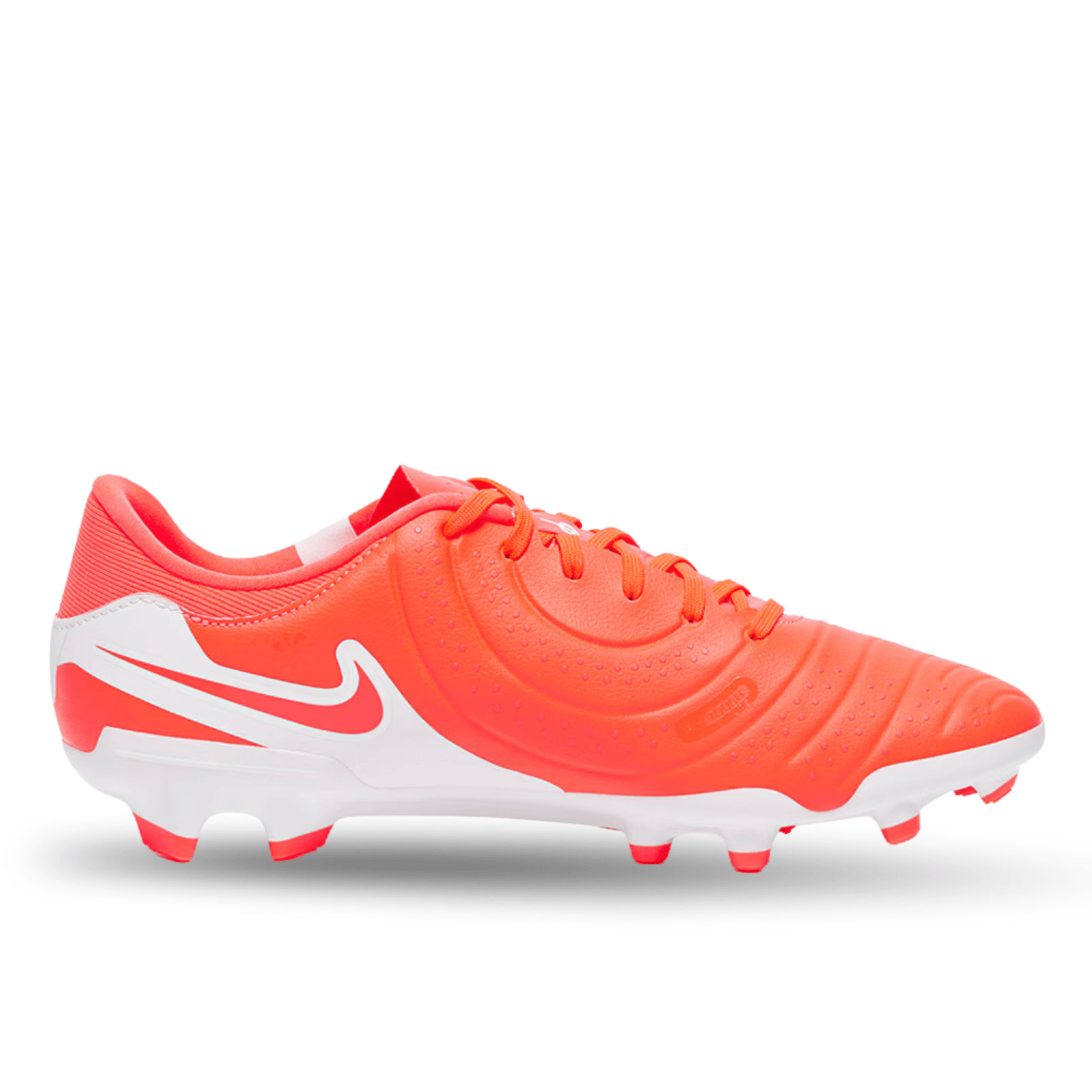Nike Legend 10 Academy FG/MG Soccer Cleats (Hot Lava/White) | SoccerWearhouse