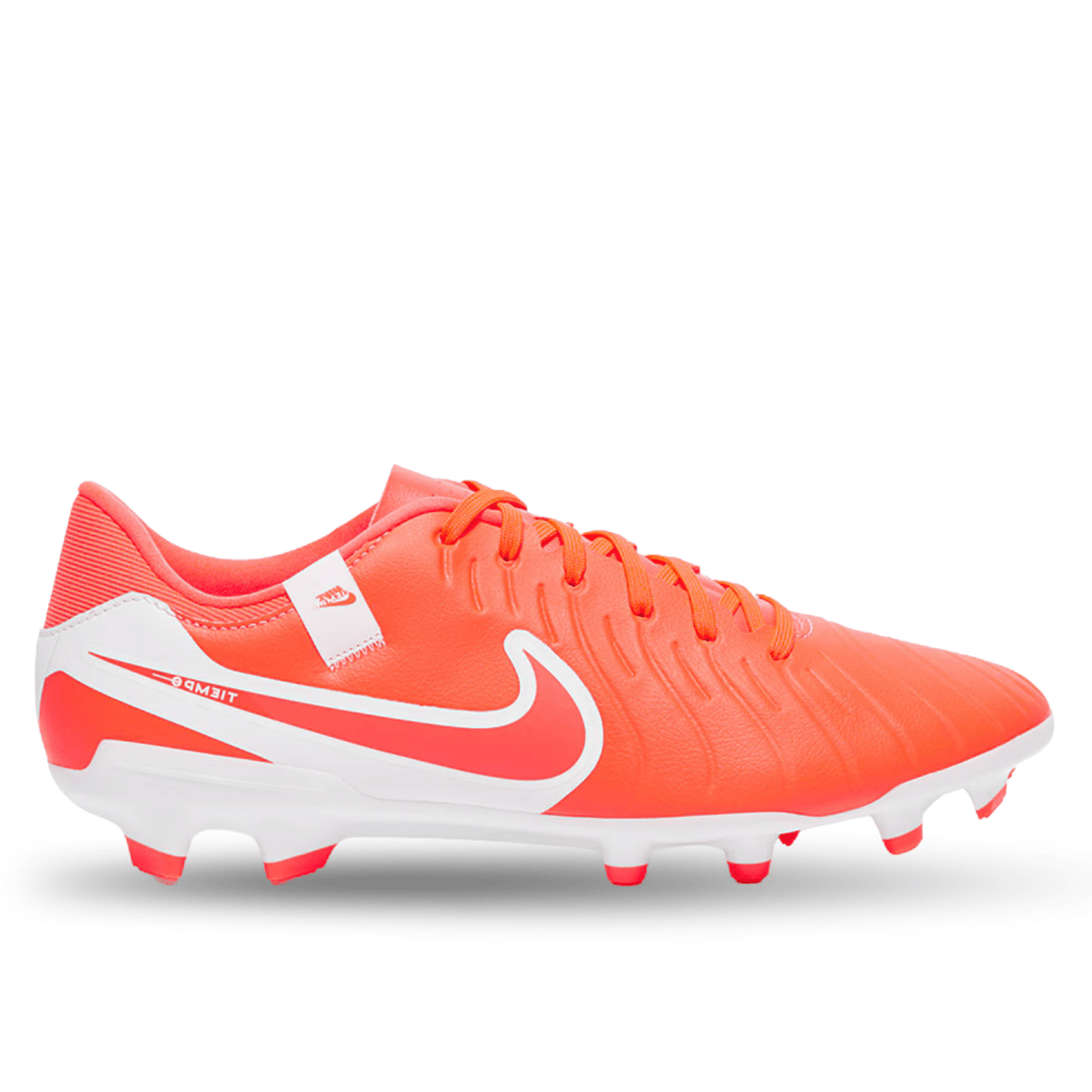 Nike Legend 10 Academy FG/MG Soccer Cleats (Hot Lava/White) | SoccerWearhouse