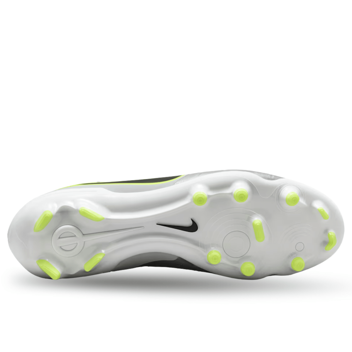 Nike Legend 10 Academy FG/MG Soccer Cleats (Metallic Silver/Black - Volt) | SoccerWearhouse