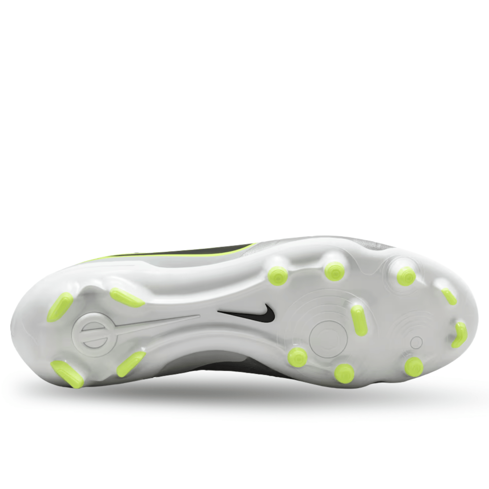 Nike Legend 10 Academy FG/MG Soccer Cleats (Metallic Silver/Black - Volt) | SoccerWearhouse