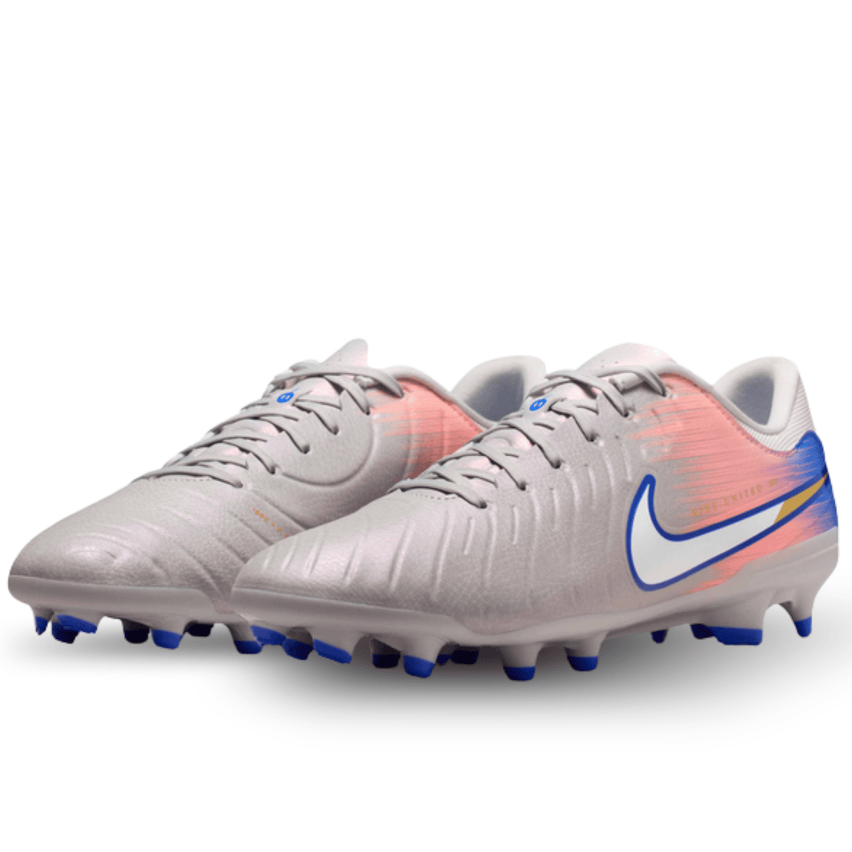 Nike Legend 10 Academy NU2 Firm Ground/Multi Ground Soccer Cleats (Vast Grey/Racer Blue) | SoccerWearhouse