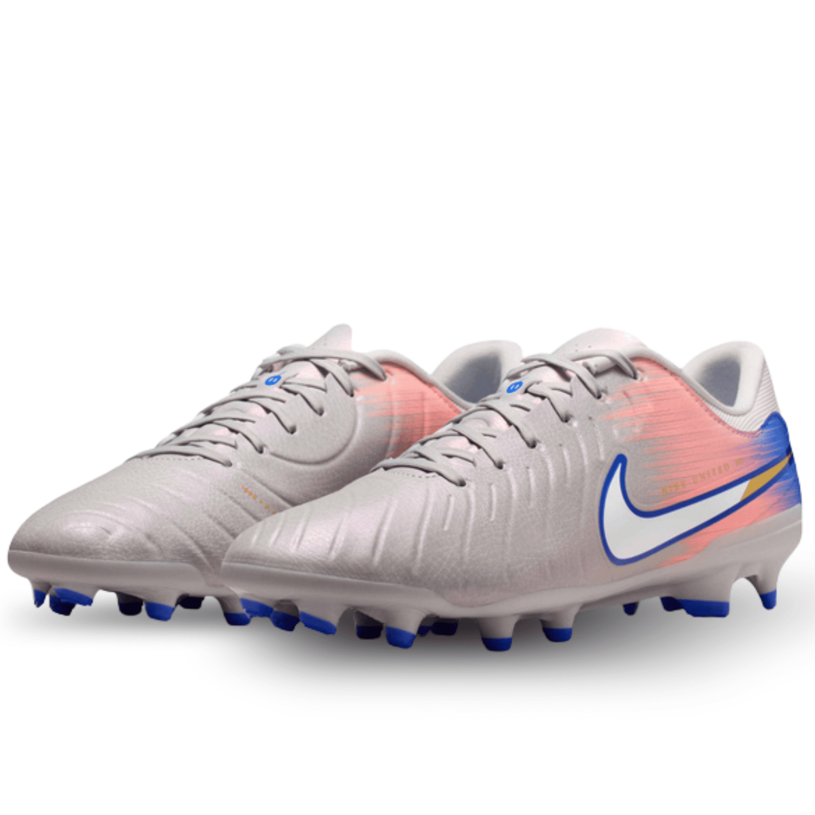 Nike Legend 10 Academy NU2 Firm Ground/Multi Ground Soccer Cleats (Vast Grey/Racer Blue) | SoccerWearhouse