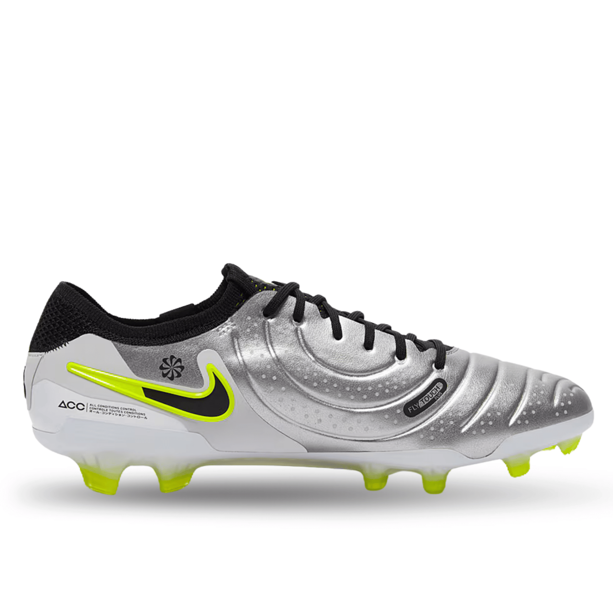 シューズ nike legend 10 elite fg silver 28.5 Nike Legend 10 Elite FG Soccer Cleats (Metallic Silver/Black-Volt)