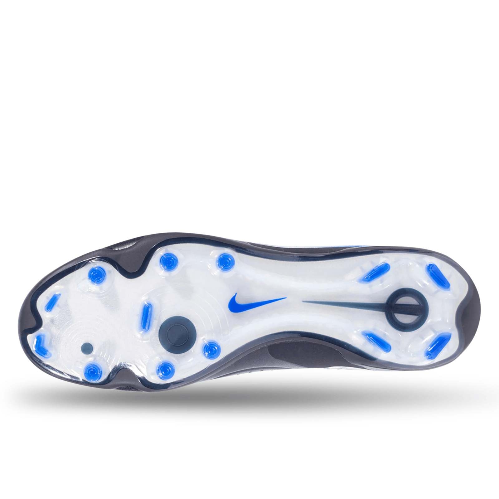 Nike Legend 10 Elite Firm Ground Soccer Cleats (Black/Chrome - Hyper Royal) | SoccerWearhouse