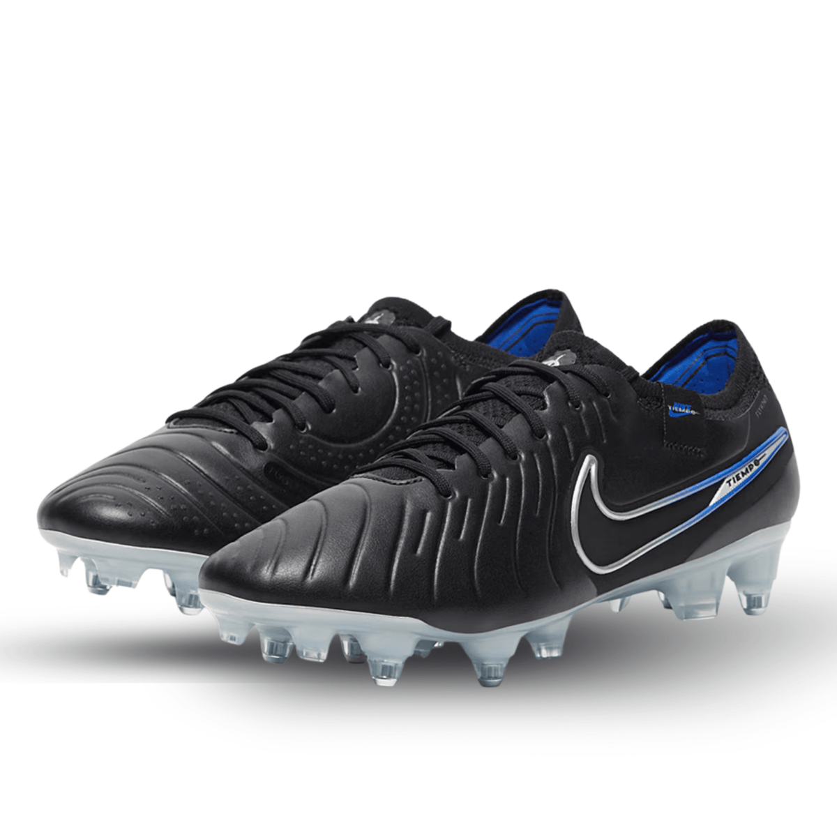 Nike Legend 10 Elite SG - Pro AC Soccer Cleats (Black/Chrome - Hyper Royal) | SoccerWearhouse