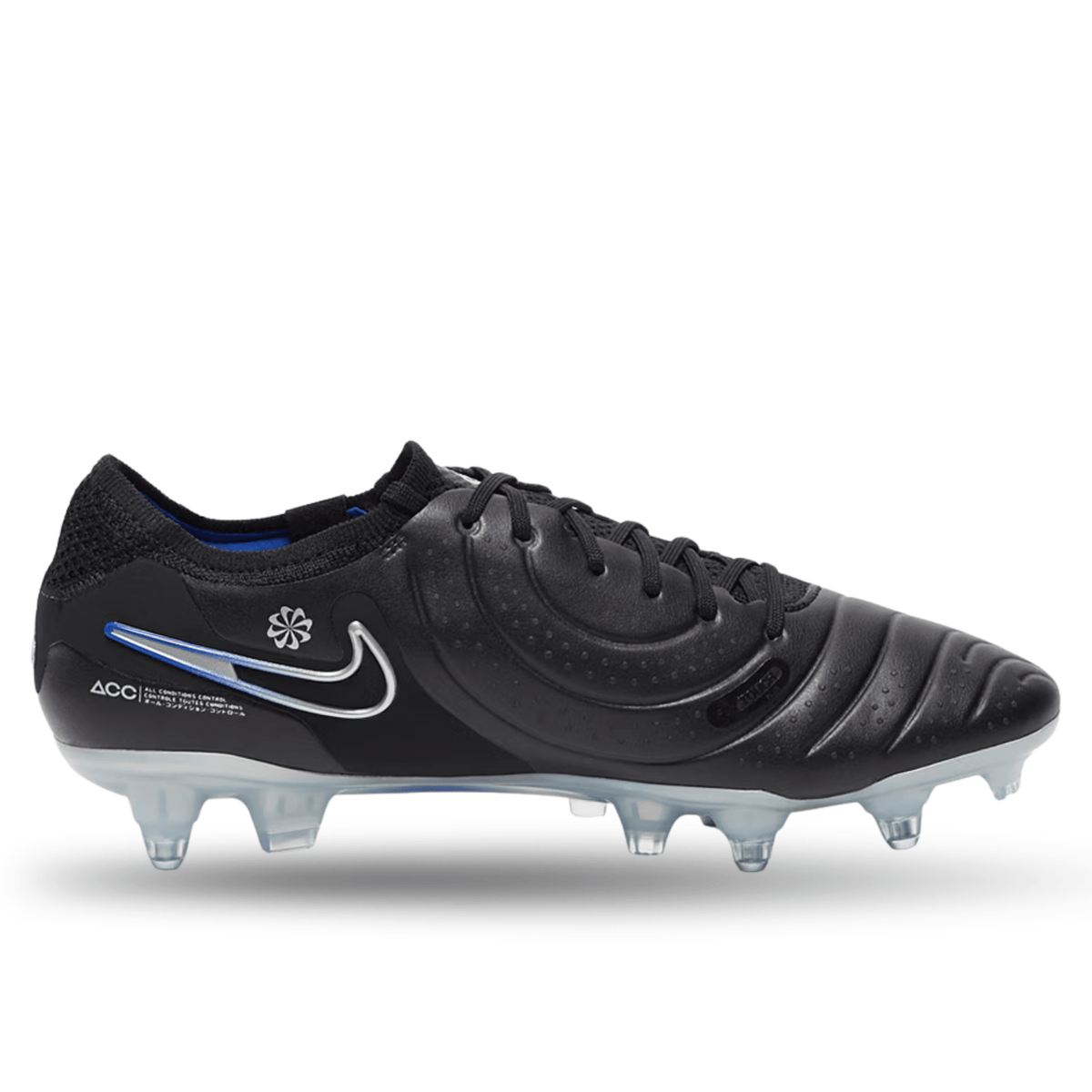 Nike Legend 10 Elite SG - Pro AC Soccer Cleats (Black/Chrome - Hyper Royal) | SoccerWearhouse