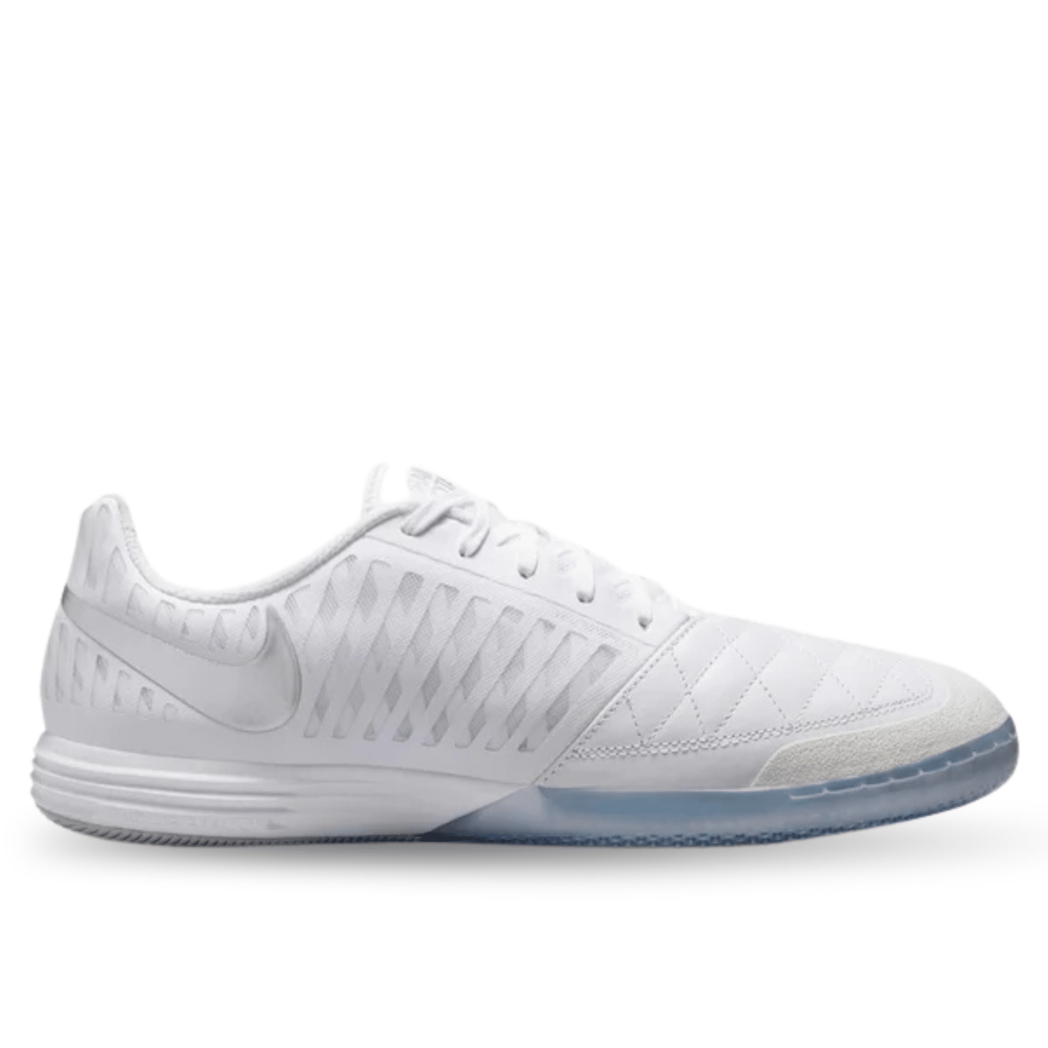 Nike Lunargato II フットサルシューズ 26 Nike Lunargato II Soccer Indoor Shoes (White/Chrome)