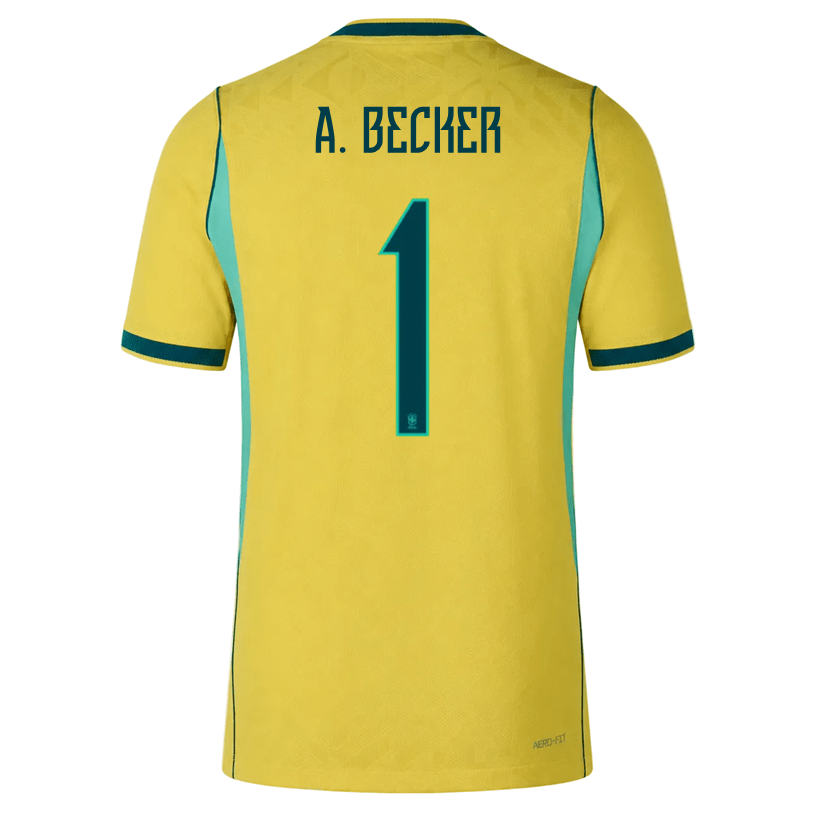 Nike Men's A. Becker Match Authentic Home Jersey 2026 (Yellow/Teal) | SoccerWearhouse