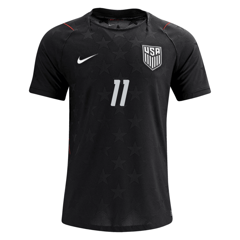 Nike Men's Aaronson United States Match Authentic Away Jersey 2026 (Dark Obsidian/Pure Platinum) | SoccerWearhouse