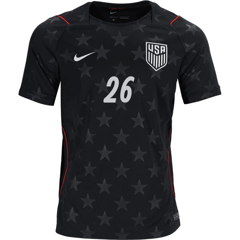 Nike Mens Agyemang United States Away Stadium Jersey 2026 (Dark Obsidian/Pure Platinum) | SoccerWearhouse