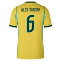 Nike Men's Brazil Alex Sandro Match Authentic Home Jersey 2026 (Yellow/Teal)