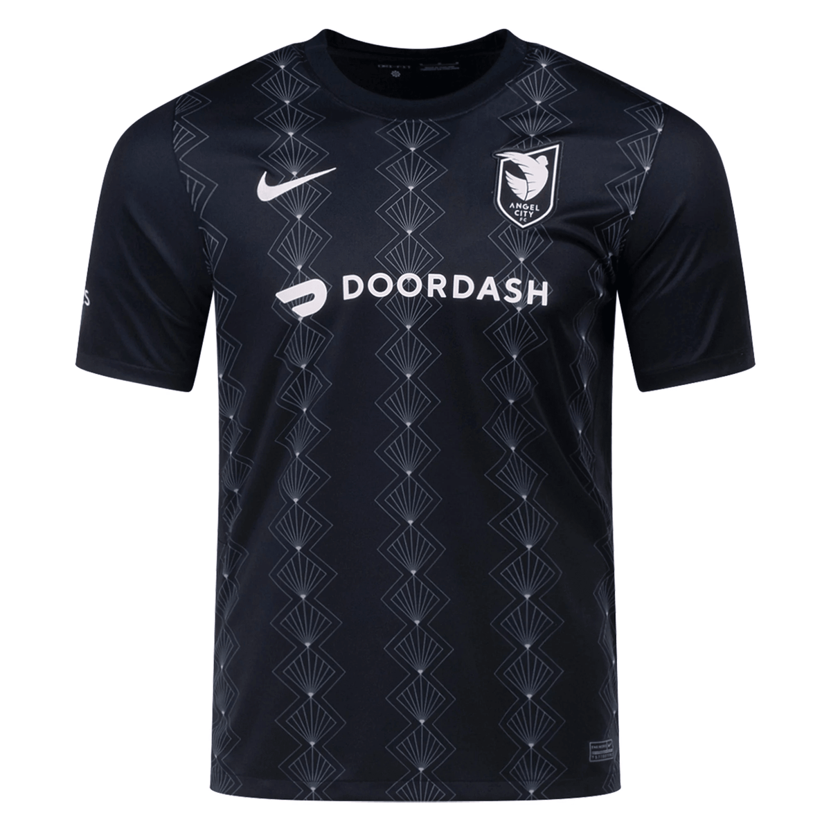 Nike Mens Angel City Home Jersey 22/23 (Black/Flat Silver/Orange Pearl) | SoccerWearhouse