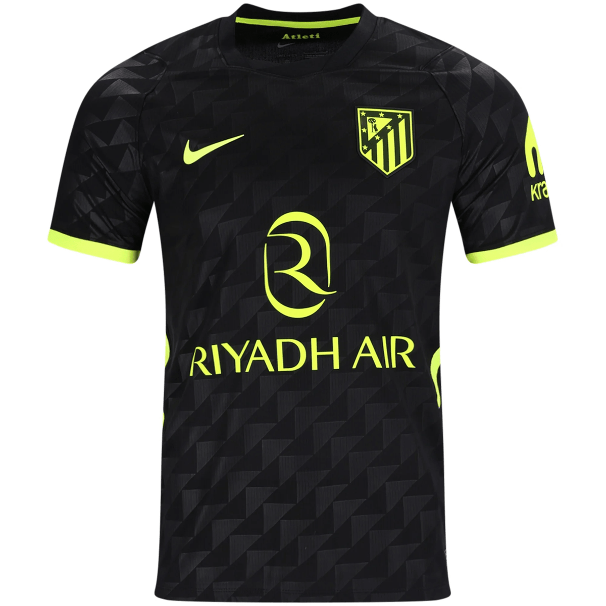 Nike Mens Atlético Madrid Away Jersey 26/27 (Black/Volt) | SoccerWearhouse
