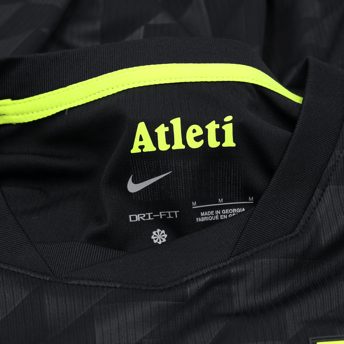 Nike Mens Atlético Madrid Away Jersey 26/27 (Black/Volt) | SoccerWearhouse
