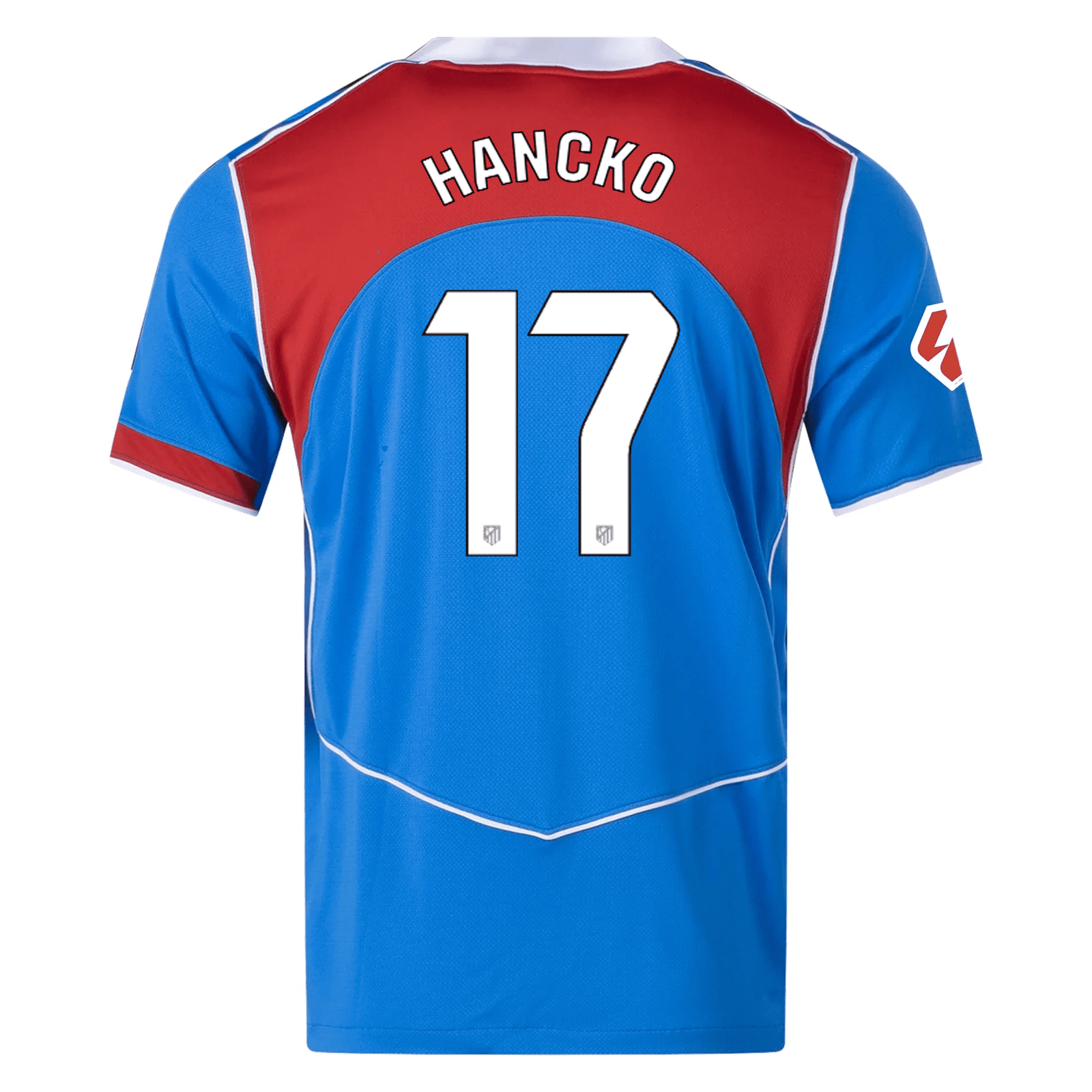 Nike Men's Atletico Madrid Dávid Hancko T90 Third Jersey La Liga Patch 25/26 (Photo Blue/Sport Red) | SoccerWearhouse