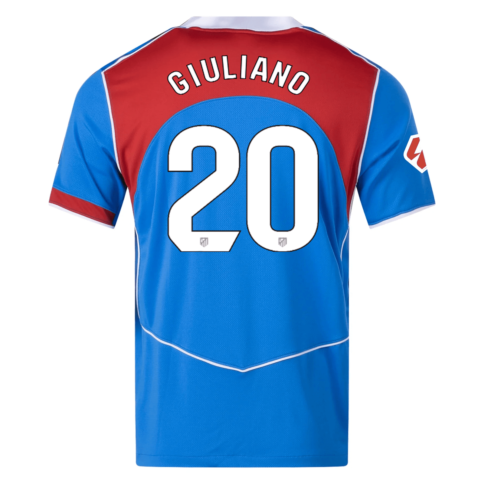 Nike Men's Atletico Madrid Giuliano Simeone T90 Third Jersey La Liga Patch 25/26 (Photo Blue/Sport Red) | SoccerWearhouse