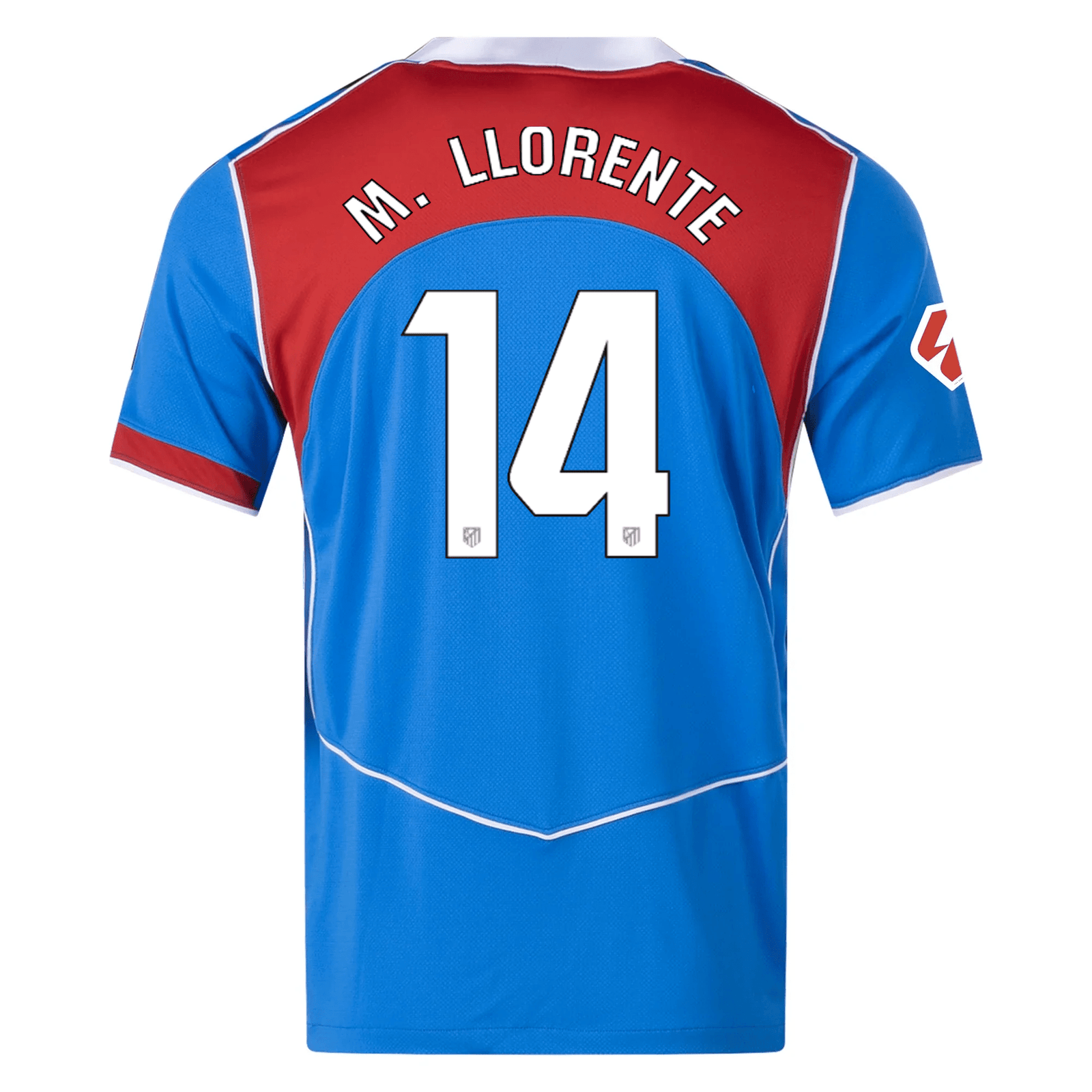 Nike Men's Atletico Madrid Marcos Llorente T90 Third Jersey La Liga Patch 25/26 (Photo Blue/Sport Red) | SoccerWearhouse