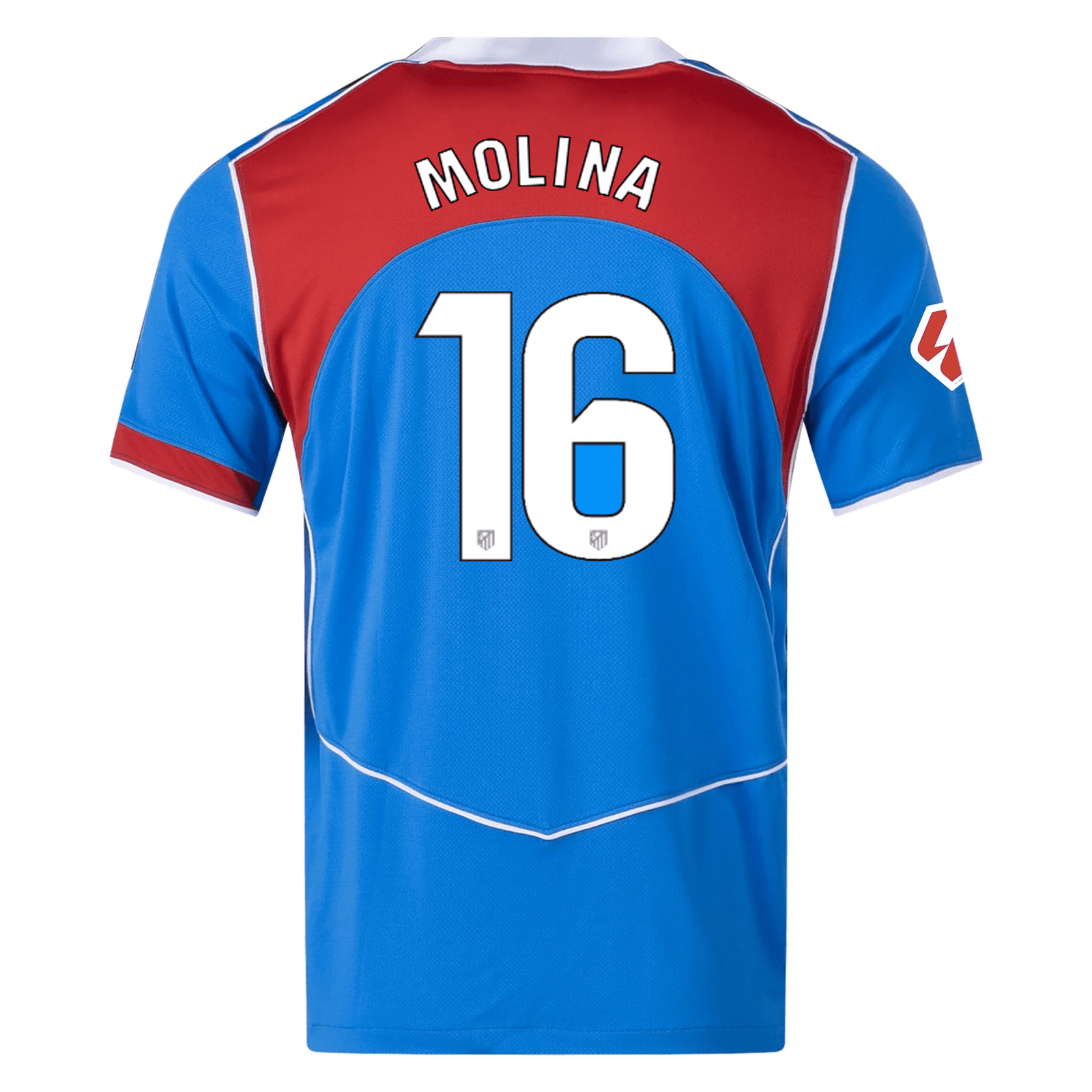 Nike Men's Atletico Madrid Nahuel Molina T90 Third Jersey La Liga Patch 25/26 (Photo Blue/Sport Red) | SoccerWearhouse
