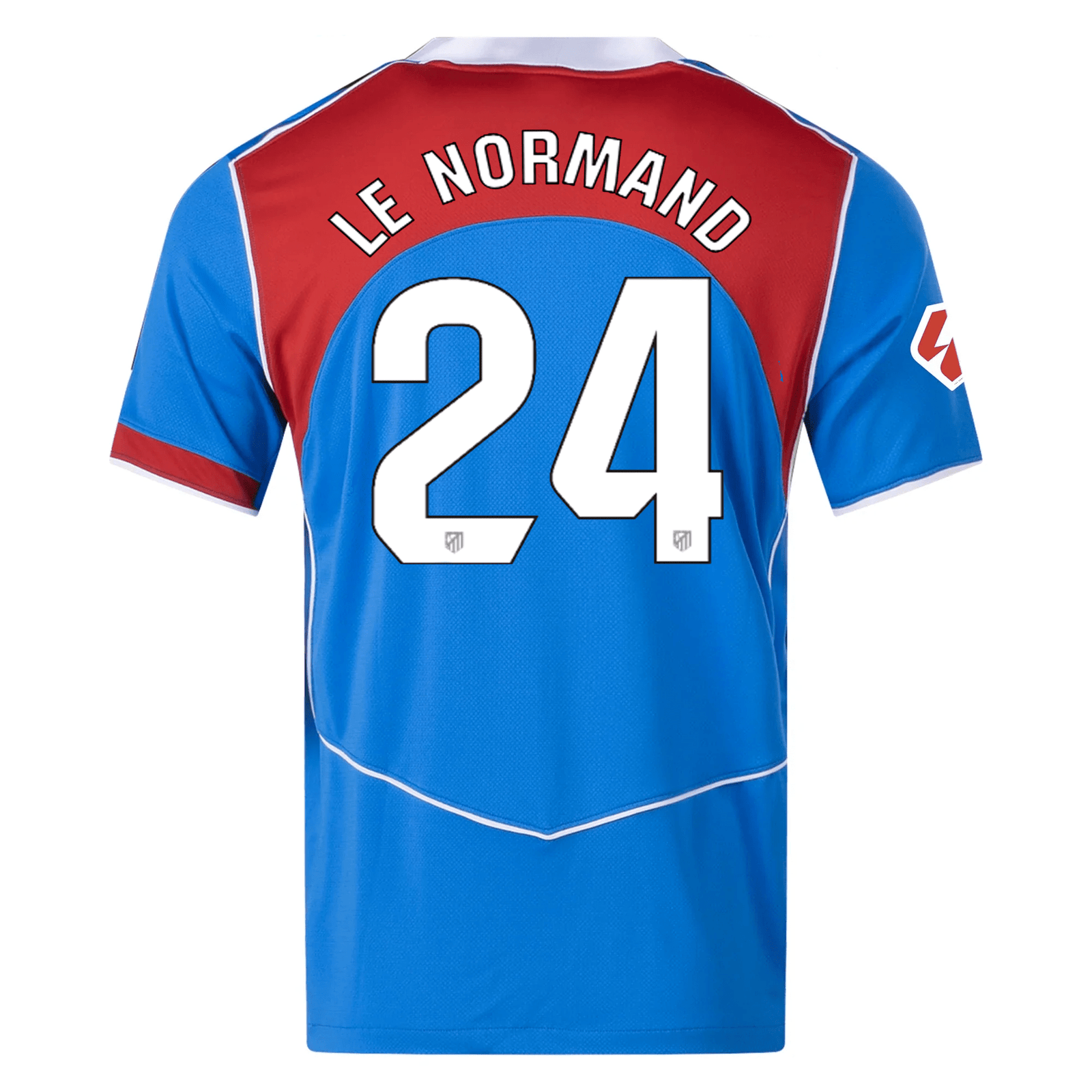 Nike Men's Atletico Madrid Robin Le Normand T90 Third Jersey La Liga Patch 25/26 (Photo Blue/Sport Red) | SoccerWearhouse