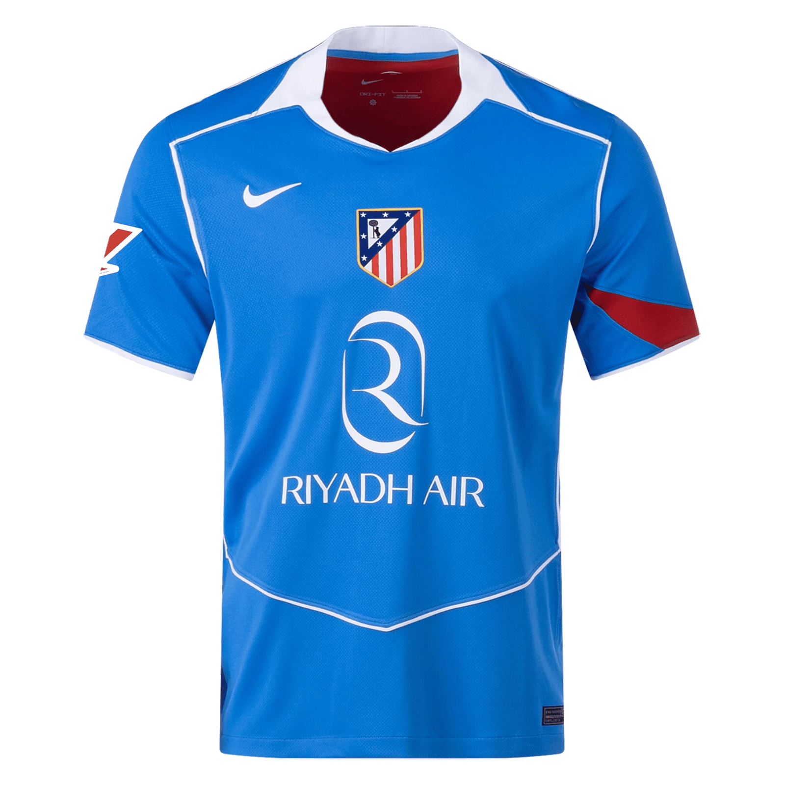 Nike Men's Atletico Madrid Robin Le Normand T90 Third Jersey La Liga Patch 25/26 (Photo Blue/Sport Red) | SoccerWearhouse