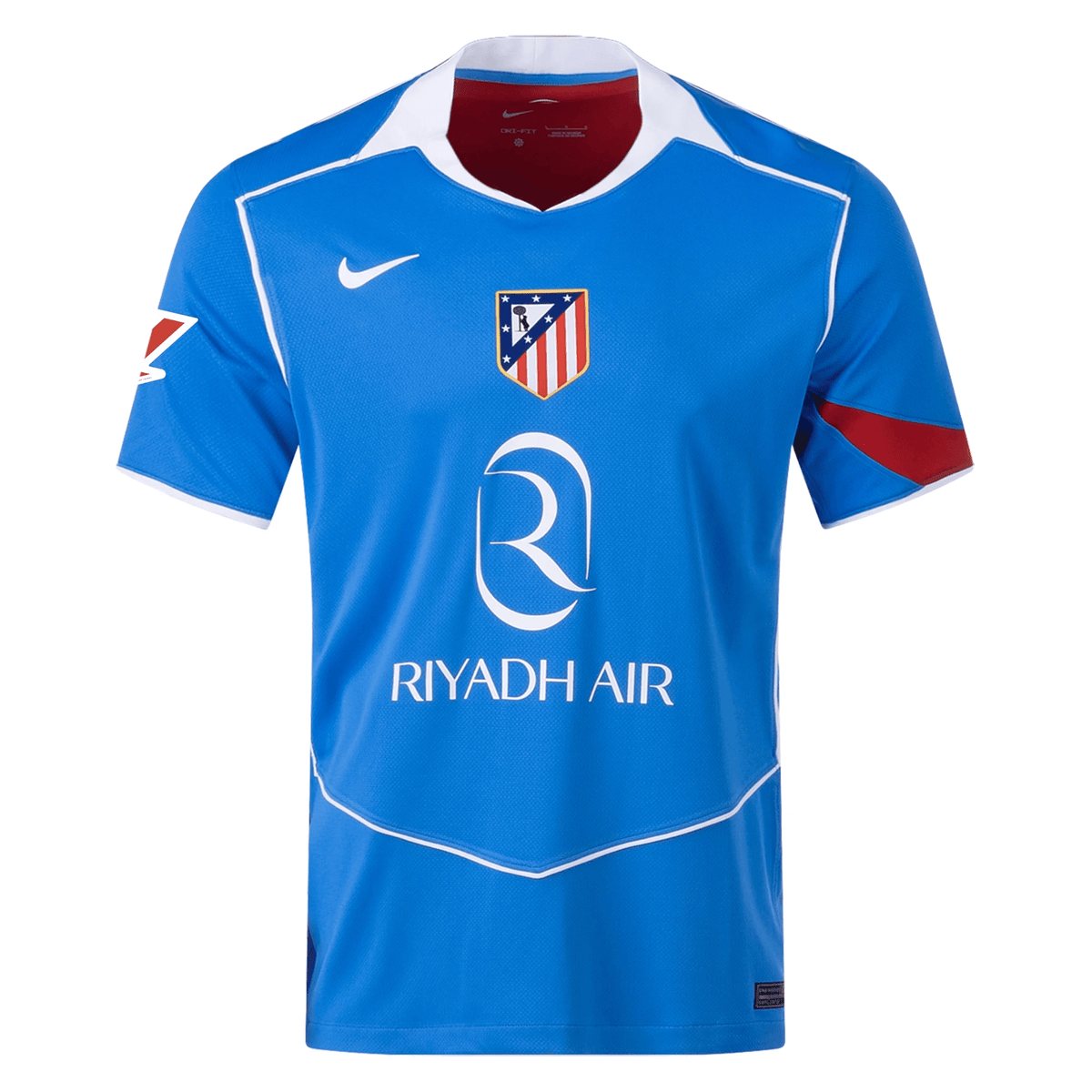 Nike Men's Atletico Madrid Robin Le Normand T90 Third Jersey La Liga Patch 25/26 (Photo Blue/Sport Red) | SoccerWearhouse