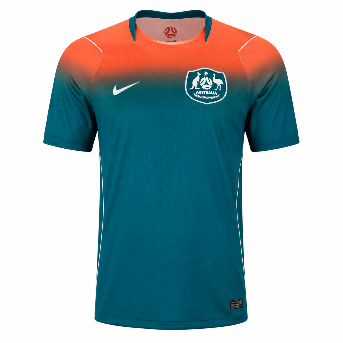 Nike Mens Australia Away Stadium Jersey 2026 (Green/Orange) | SoccerWearhouse