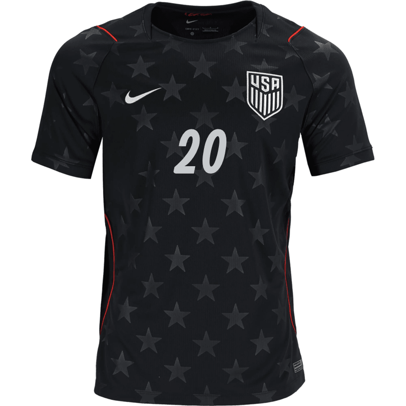 Nike Mens Balogun United States Away Stadium Jersey 2026 (Dark Obsidian/Pure Platinum) | SoccerWearhouse