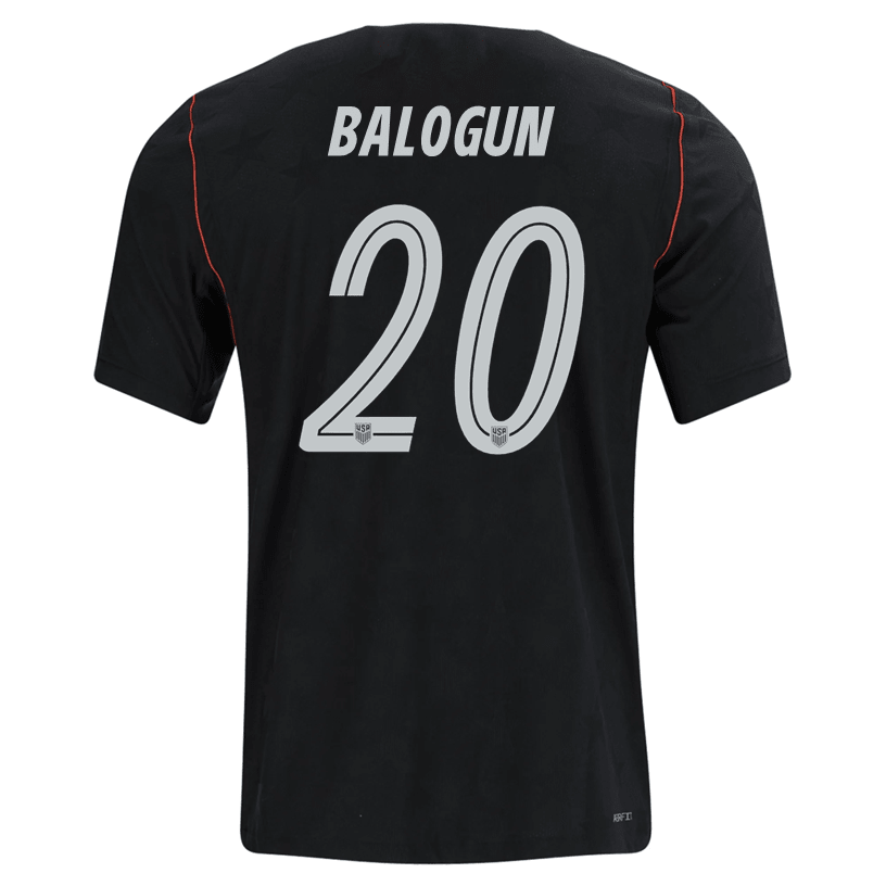 Nike Mens Balogun United States Away Stadium Jersey 2026 (Dark Obsidian/Pure Platinum) | SoccerWearhouse