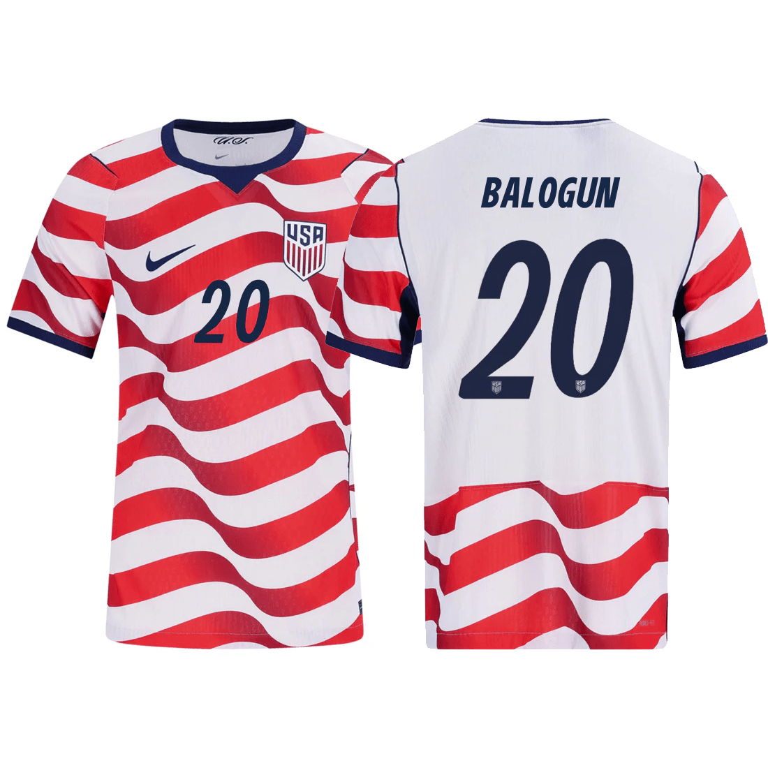 Nike Mens Balogun United States Match Authentic Home Jersey 2026 (Sail/Midnight Navy)