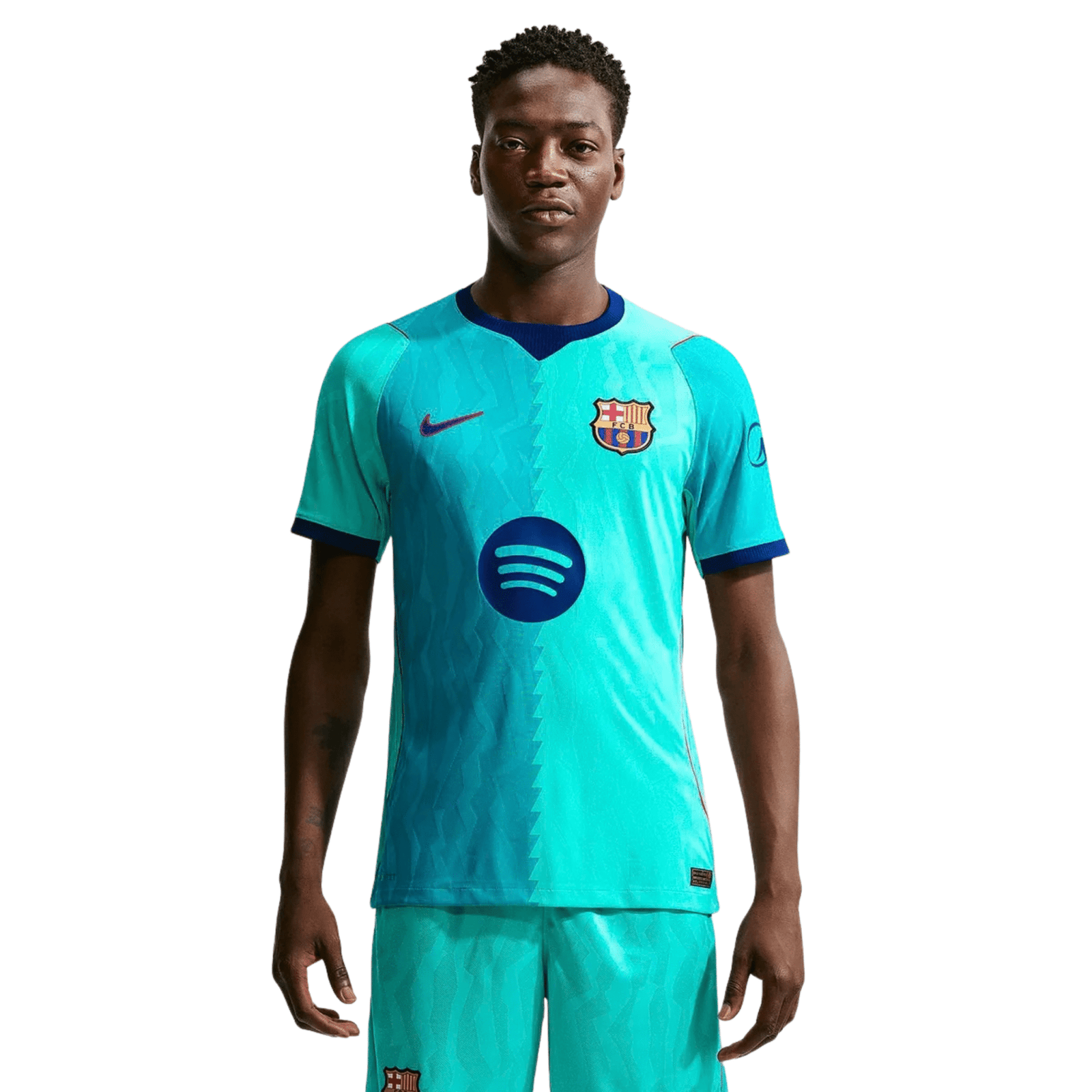 Nike Mens Barcelona Authentic 3rd Jersey 26/27 (Green Frost/Loyal Blue) | SoccerWearhouse