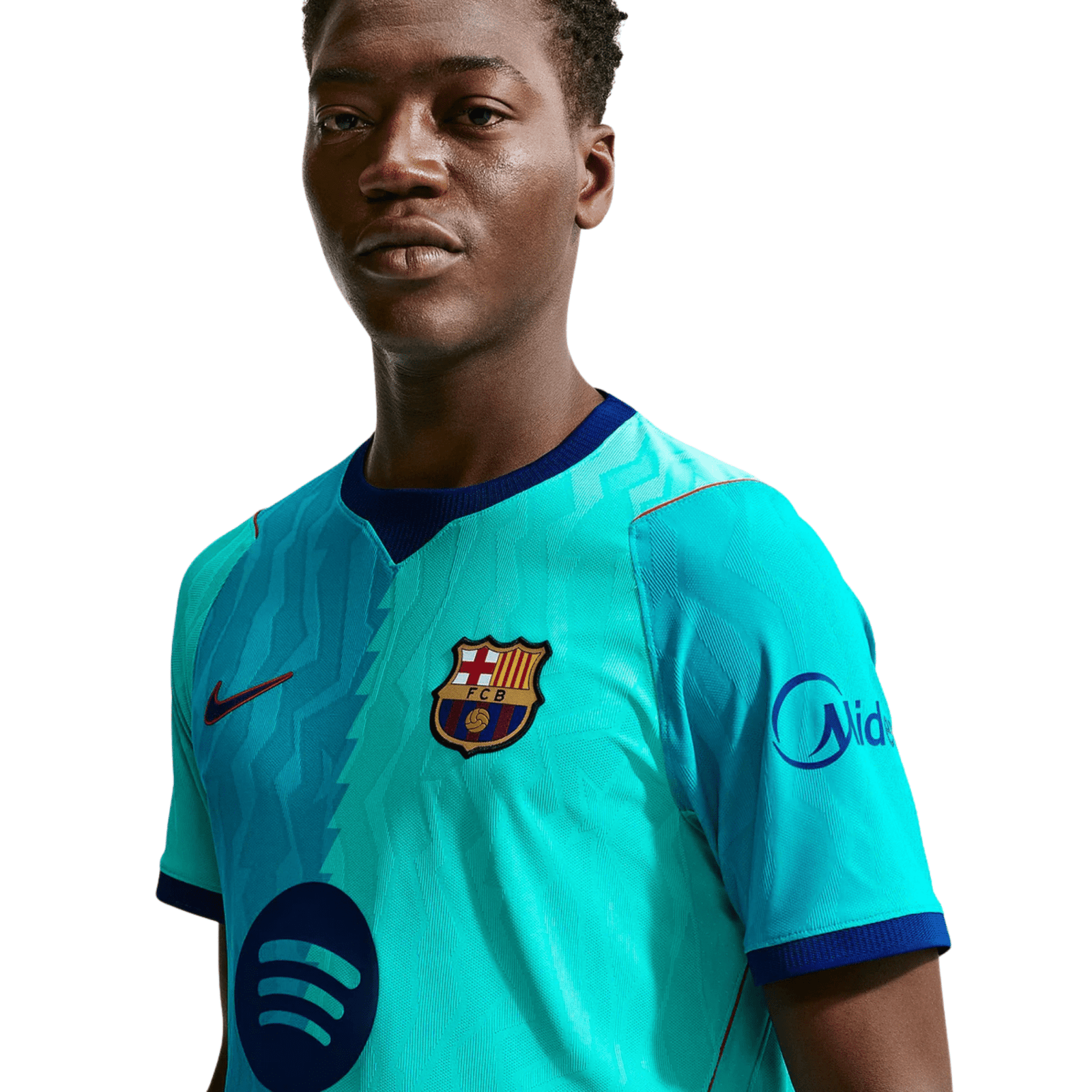 Nike Mens Barcelona Authentic 3rd Jersey 26/27 (Green Frost/Loyal Blue) | SoccerWearhouse